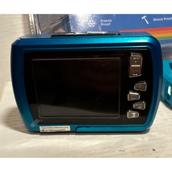 Polaroid 16MP Waterproof Camera Shock & Dust Proof Teal With Micro Memory Card S - Picture 2 of 8